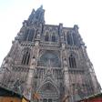 French soldiers stand guard at the closed Christmas market in Strasbourg cathedral after a shooting spree left three dead