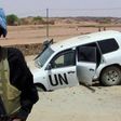 A UN vehicle after it drove over an explosive device last July in northern Mali