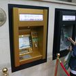 A bank in London marked the ATM's first half-century by giving a gold makeover and a roped-off red carpet to the site where the very first cash machine was installed