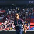 Paris Saint-Germain's forward Neymar looks on during his presentation to the fans at the Parc des Princes stadium in Paris on August 5, 2017
