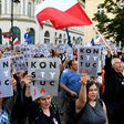 Protesters have taken to the streets across Poland after lawmakers adopted a controversial reform of the Supreme Court despite the threat of unprecedented EU sanctions