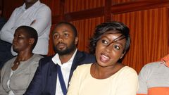 Jacque Maribe and Jowie Irungu during a past court appearance