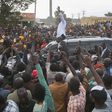 President Uhuru kenyatta during a rally in Rift Valley