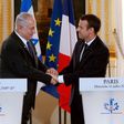 French President Emmanuel Macon calls for a resumption of Middle East peace talks as he holds his first official talks with Israeli Prime Minister Benjamin Netanyahu