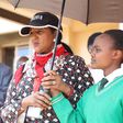 Education CS Amina Mohamed at a girls school during the 2018 KCSE exam (Twitter)