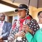 Education CS Amina Mohamed at a girls school during the 2018 KCSE exam (Twitter)