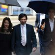 Property tycoon Thomas Kwok arrived at the Court of Final Appeal with his daughter Noelle