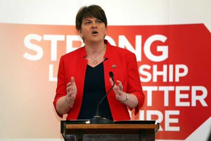 Arlene Foster leads Northern Ireland's Democratic Unionist Party, an overwhelmingly male, white bastion that is more conservative than Britain's Conservative Party