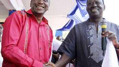 File image of President Uhuru Kenyatta with Raila Odinga