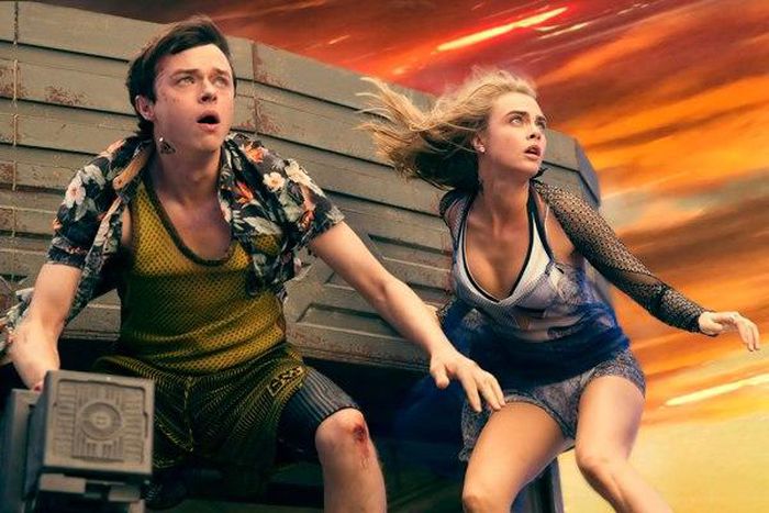 Dane DeHaan as Major Valerian, and Cara Delevingne as Sergeant Laureline both star in Valerian and the City of a Thousand Planets with mixed results