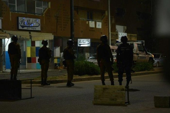 Burkina Faso gendarmes and troops launch an operation after gunmen attacked a Turkish restaurant in the capital Ouagadougou