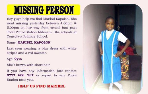 Magistrate Caroline Kemei's daughter found dead in Gitoro forest