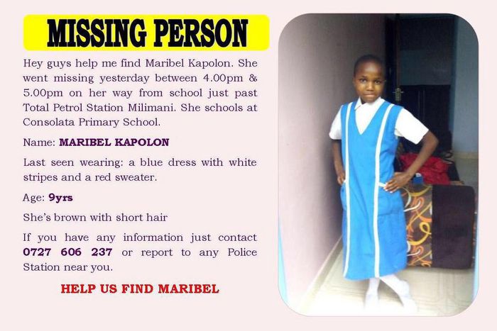 Magistrate Caroline Kemei's daughter found dead in Gitoro forest