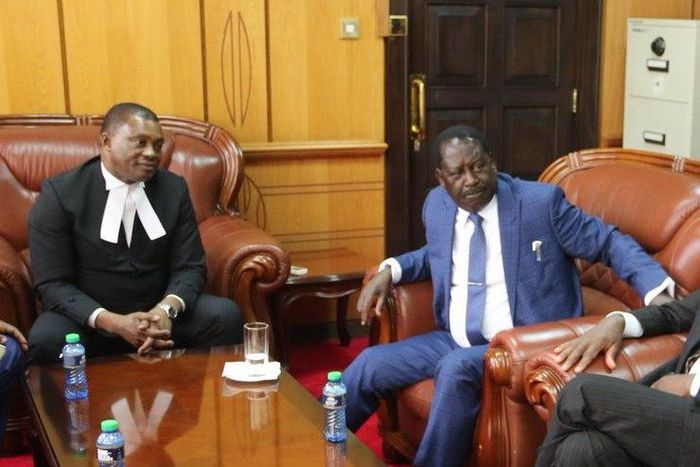 AU special envoy Raila Odinga with Speaker Justin Muturi