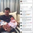 This picture obtained on Portugal football player Cristiano Ronaldo's Facebook page on June 30, 2017 shows Ronaldo carrying his newborn twins