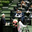 Iran's President Hassan Rouhani speaks in parliament in Tehran on August 20, 2017