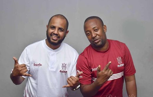 Sallam SK  with Babu Tale. Diamond’s manager explains what will happen to scheduled Kenyan shows after ban