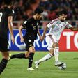 Ali Mabkhout (right) scored a late equaliser as the United Arab Emirates drew 1-1 with Thailand in a World Cup qualifier in Bangkok on June 13, 2017