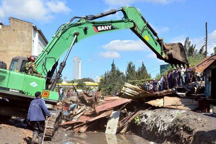 Past demolitions along Nairobi River