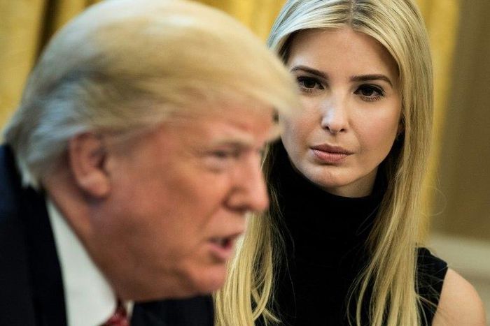 Ivanka Trump with her father, US President Donald Trump