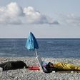 Migrants sleep on the beach in Ventimiglia, near the French border, trying to cross. Since the start of 2017, over 117,000 have crossed the Mediterranean to Europe from north Africa -- more than 96,000 of them arriving in Italy