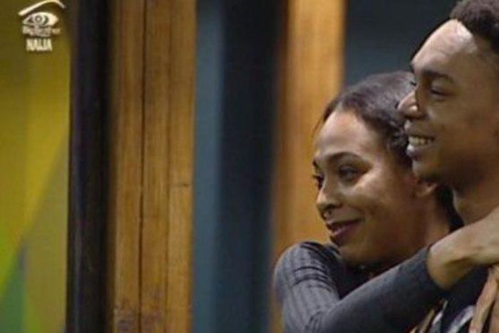 Miyonse and Tboss in the Big Brother Naija house