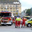 A photo taken from the instagram account of BernatMajo shows police officers and rescuers standing in a street in the Finnish city of Turku where several people were stabbed on August 18, 2017
