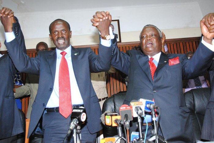 Wilson Sossion with Francis Atwoli