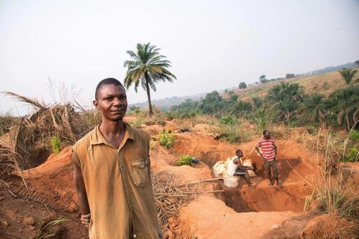 Diamond miner Banayi Ilunga works at an abandoned mine, hoping for a find that will be support his family. Violence in DR Congo's Kasai province has badly hit Ilunga, forcing him to move to mining areas which are safer but poorer in gems