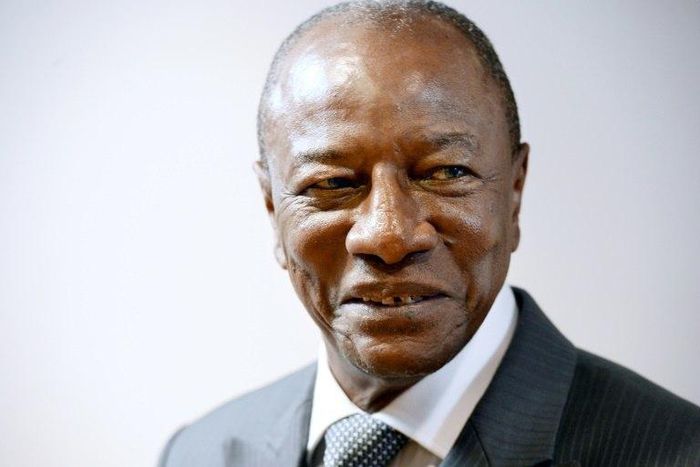 Guinean President Alpha Conde, pictured on June 7, 2017, has offered to work with Qatar and other Gulf countries in order to reach a compromise for the ongoing Gulf crisis