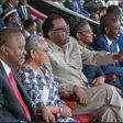 President Uhuru Kenyatta and other dignitaries at the Mashujaa Day Celebrations in Kakamega