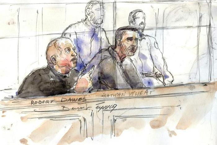 Robert Dawes (L) said his cociane claims recorded in a video were 'a made-up story'