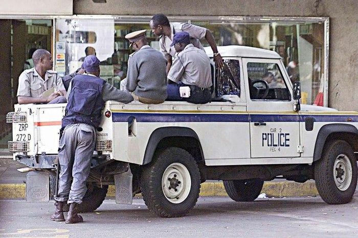Zimbabwean police on patrol in Harare