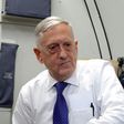 US Defense Secretary James Mattis speaks to reporters on board a flight on August 20, 2017