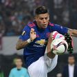 Manchester United's Marcos Rojo in action during a 2016 Europa League match against Feyenoord Rotterdam