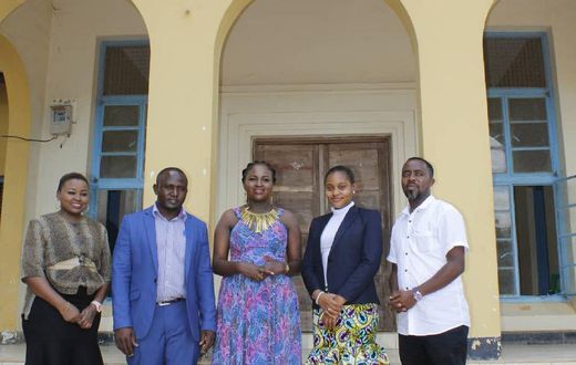 Mercy Masika with other guest at Jokate Mwengelo office in Kisarawe. Mercy Masika’s kind act in Tanzania impresses Jokate Mwengelo (Video)
