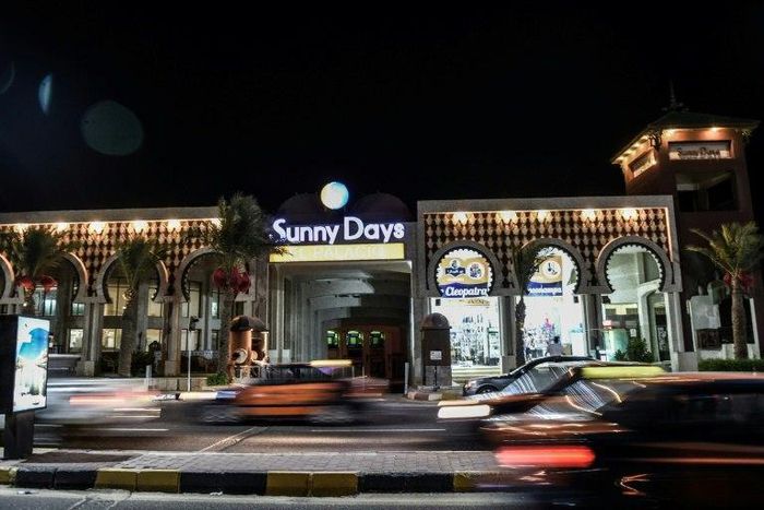 The Sunny Days El Palacio hotel in Hurghada, on the Egyptian Red Sea, where two German women were killed and four others wounded when a man went on a stabbing spree