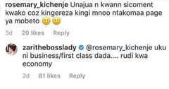 Zari Hassan shuts down fan who criticized her for using “too much” English