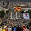 Pro-independence Catalan groups have attracted thousands of supporters to rallies in Barcelona after announcing a referendum for October 1