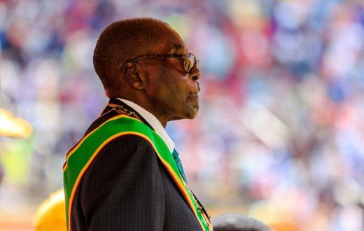 Zimbabwe's President Robert Mugabe reviews the guard of honour during the country's 37th Independence Day celebrations at the National Sports Stadium in Harare April 18, 2017