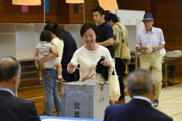 Tokyo residents went to the polls Sunday in a big test for embattled Prime Minister Shinzo Abe, whose ruling Liberal Democratic Party is facing a powerful challenge from the megacity's popular governor for control of the assembly.