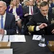 National Security Agency (NSA) Director Michael Rogers (R) and Director of National Intelligence Dan Coats (L) testify before the Senate Intelligence Committee on the probes into Russia meddling in the US election