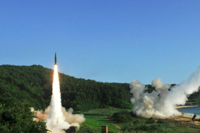 South Korea and the United States fired off missiles Wednesday simulating a precision strike against North Korea's leadership after its landmark ICBM test