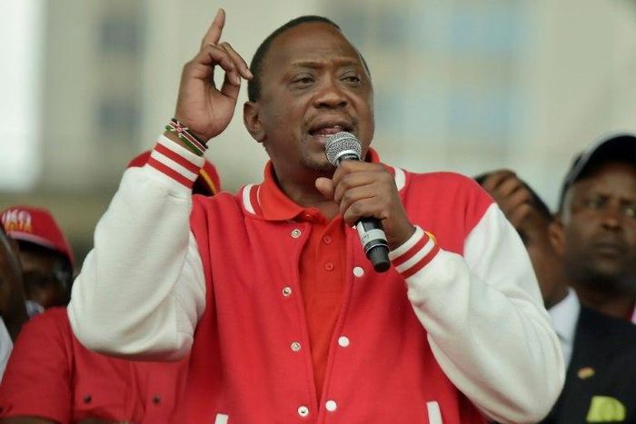 Kenya's President Uhuru Kenyatta campaigns in Nairobi