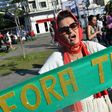 Demonstrators protest in Sao Paulo against Brazil's President Michel Temer, who faces a court verdict that could lead to his removal from office ag labor and security reforms and the government of President Michel Temer in Sao Paulo Brazil on June 4, 2...