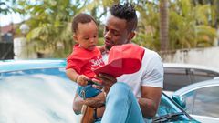 Diamond and his son Dylan. Diamond has been forced to defend his son with Hamisa Mobetto