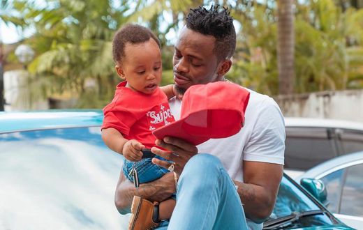 Diamond and his son Dylan. Diamond has been forced to defend his son with Hamisa Mobetto