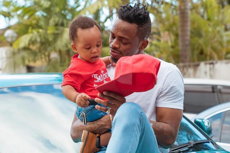 Diamond and his son Dylan. Diamond has been forced to defend his son with Hamisa Mobetto
