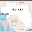Map of Guinea locating Conakry, where a rubbish dump collapsed