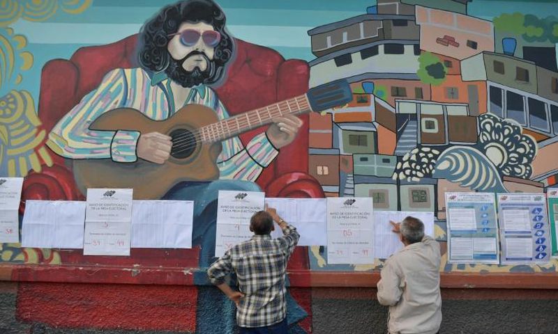Venezuelans went to the polls on December 9, 2018, as seen at this voting station in Caracas